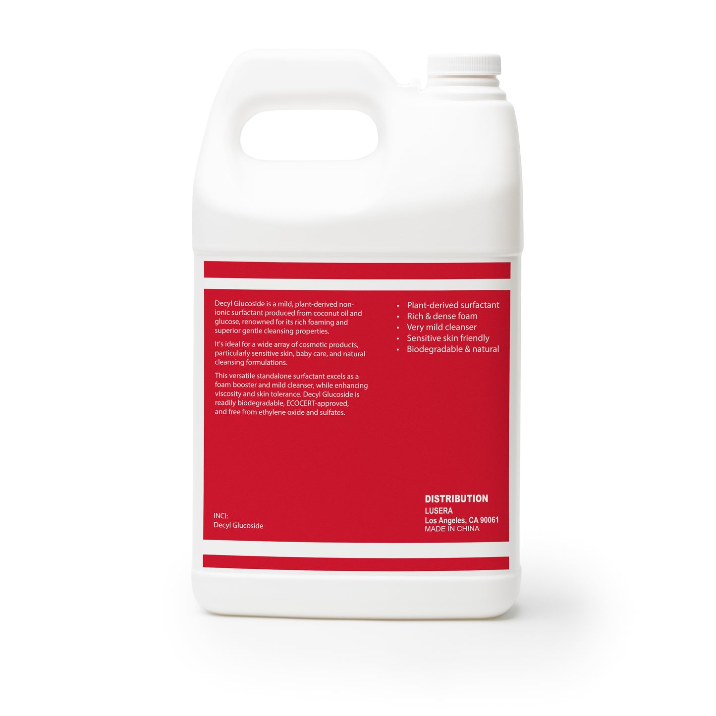 Decyl Glucoside | Plant-Based Gentle Surfactant for Sensitive Skin | Natural Foaming & Cleansing Agent | ECOCERT-Approved