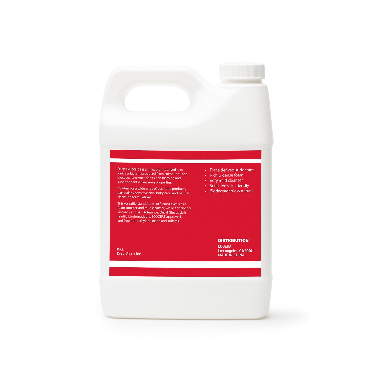 Decyl Glucoside | Plant-Based Gentle Surfactant for Sensitive Skin | Natural Foaming & Cleansing Agent | ECOCERT-Approved