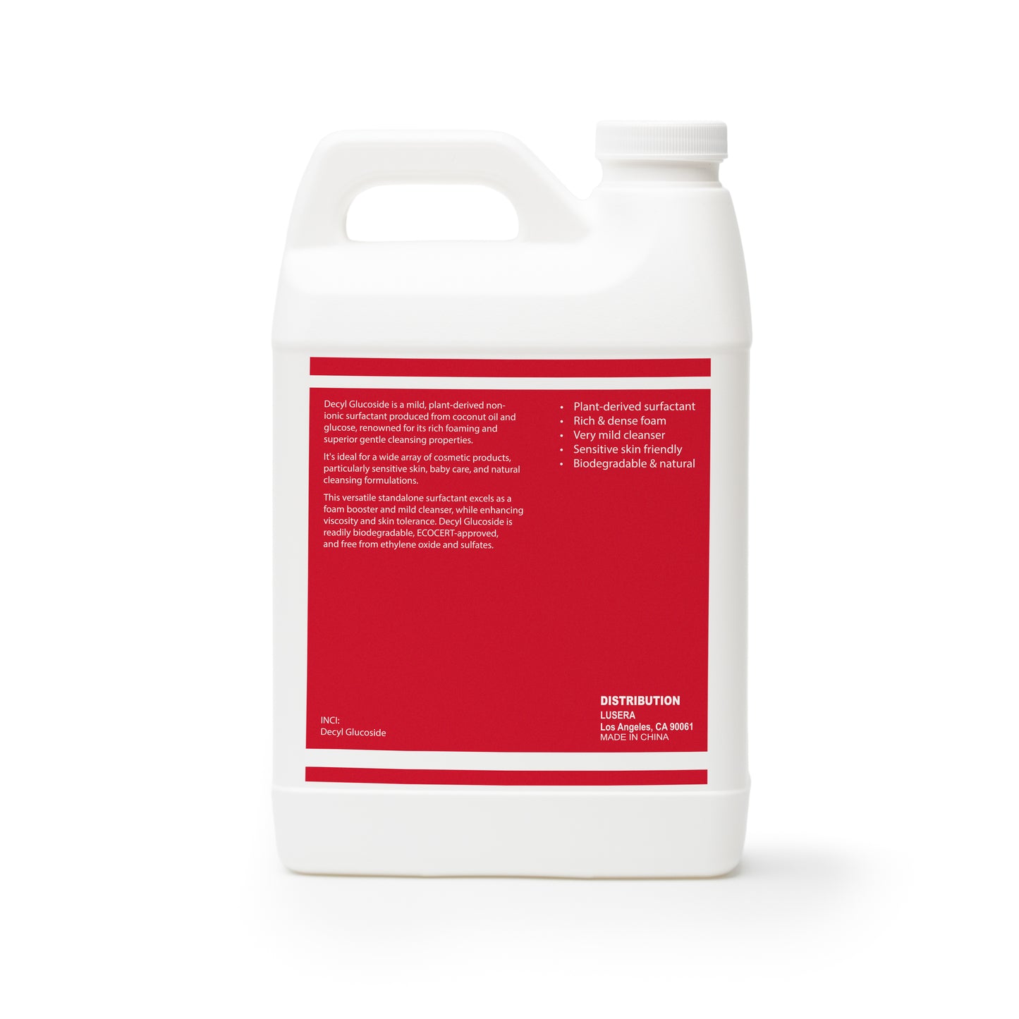 Decyl Glucoside | Plant-Based Gentle Surfactant for Sensitive Skin | Natural Foaming & Cleansing Agent | ECOCERT-Approved